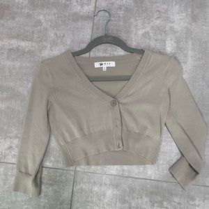 Crop 3/4 sleeve cardigan
